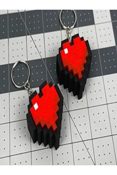 3Didi 3D Printing 8-Bit Pixel Heart Keychain