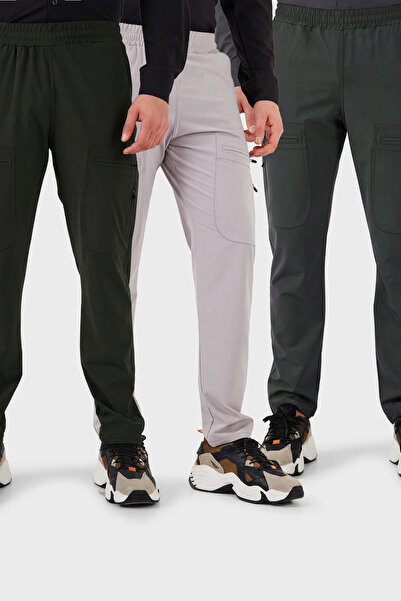 Buratti Ανδρικό παντελόνι Normal Fit με τσέπη Cargo, ελαστική μέση, για Trekk...