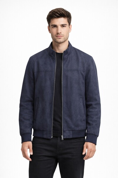 DYNAMO Ανδρικό αθλητικό παλτό από σουέτ με κανονική εφαρμογή και γιακά, εποχι...