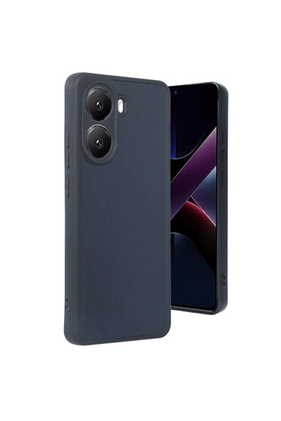 Generic Brand Xiaomi Poco X7 Pro Case Aras Leather Cover - Dark Blue