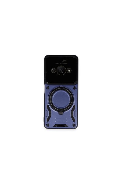 ArkhenX غطاء حماية لعدسة Xiaomi Poco C61 مع حامل - أزرق داكن