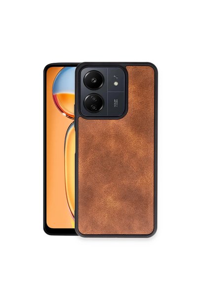 ArkhenX حافظة هاتف Xiaomi Redmi 13c من الجلد من Aras - أسمر