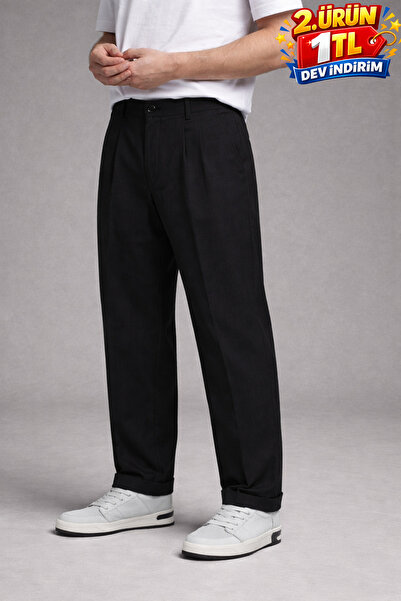 DAMGA JEANS Παντελόνι - Μαύρο - Basic