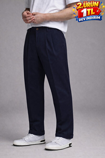 DAMGA JEANS Παντελόνι - Ναυτικό μπλε - Basic