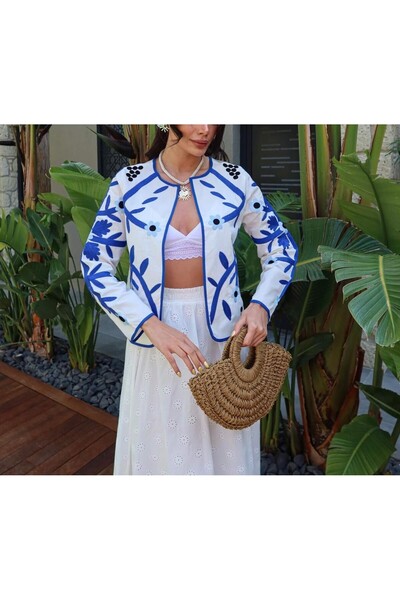 Lavanta Tekstil Κεντητό Μπουφάν Ποπλίνα