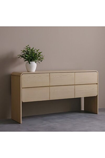 Danube Home Cassie 6-Drawer Wide Dressing Cabinet - Natural/Ashwood