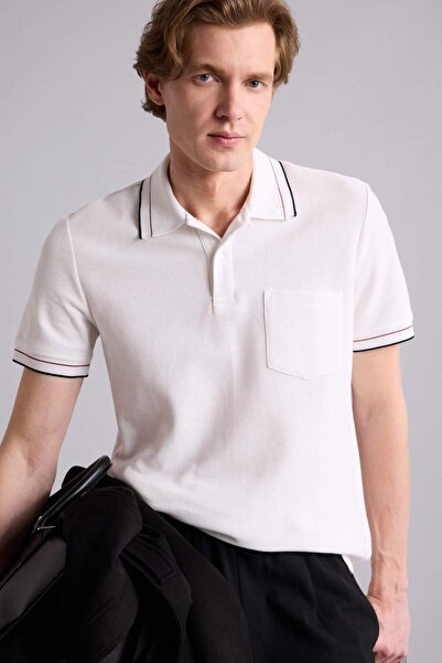 DeFacto Κοντομάνικο polo - Εκρού - Κανονική εφαρμογή