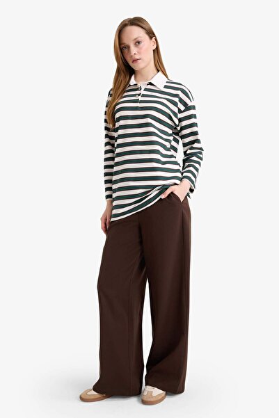 DeFacto Παντελόνι - Καφέ - Ευρύ πόδι