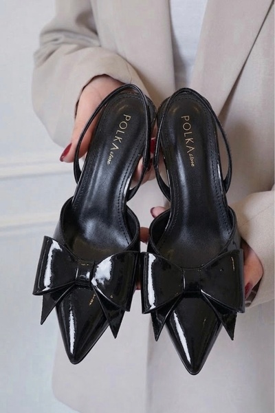 POLKA STORE Γόβες με ψηλό τακούνι - Μαύρο - Χαμηλό τακούνι (1-4 cm)