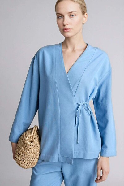 DeFacto Kαφτάνι - Μπλε - Κανονική εφαρμογή