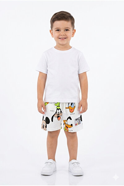 Baby Kız & Erkek Beyaz Tshirt Pamuklu Unısex