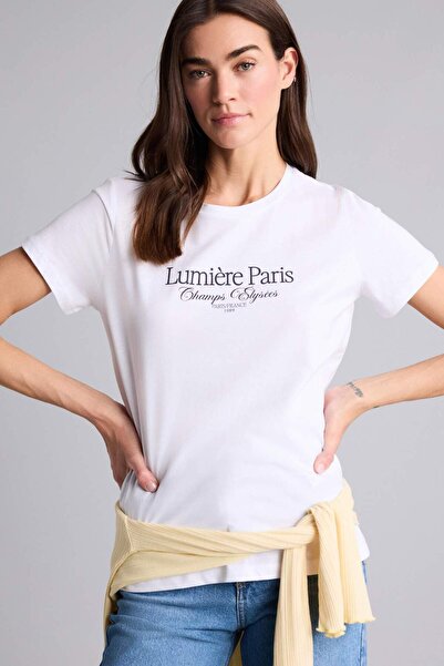 DeFacto Relax Fit Crew Neck Printed Short Sleeve T-Shirt H2141Ax26Sm