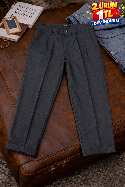DAMGA JEANS Παντελόνι - Γκρι - Basic