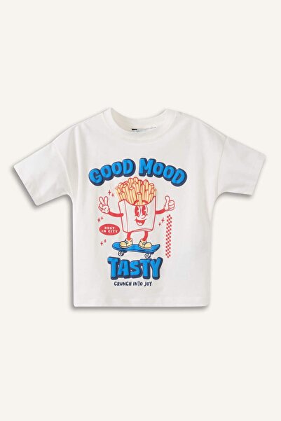 DeFacto Oversize Puff Printed Short Sleeve T-Shirt Baby Boy H1255A526Sm