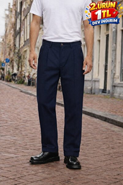 DAMGA JEANS Παντελόνι - Ναυτικό μπλε - Basic