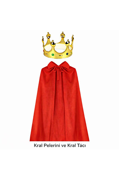 My Reality Fashion Σετ Μανδύα Βασιλιά 90 εκ. και Χρυσό Στέμμα Βασιλιά