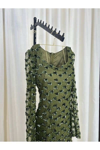 CONTENU Sequin Chiffon Evening Dress