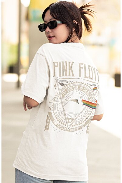 SEVBANO Pink Floyd Music Band Back Printed Unisex Oversized T-Shirt