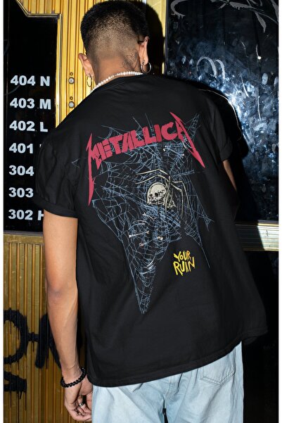 SEVBANO Μπλουζάκι Unisex Oversize με στάμπα στην πλάτη του συγκροτήματος Meta...