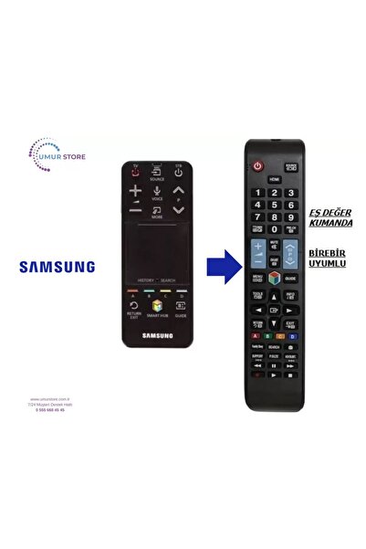 Herz SAMSUNG İle Uyumlu Akıllı AA59-00776A – AA59-00773A-Yedek Kumanda
