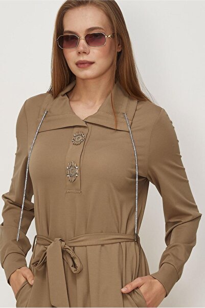Alvina Belted Track Suit Dress 46343