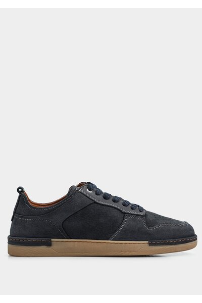 Provoq Lacivert Deri Erkek Sneaker
