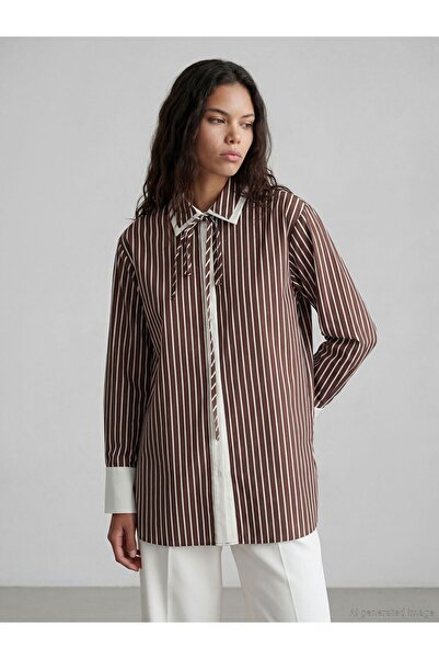LC Waikiki Lcw Modest Tie-Dye Striped Women's Shirt