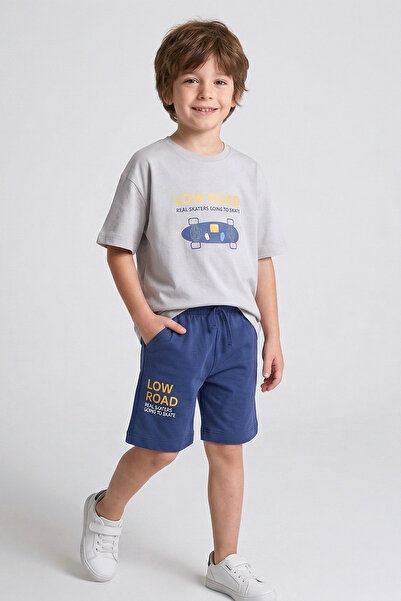 Dmb Boy's Printed Summer Short Sleeve Cotton Set