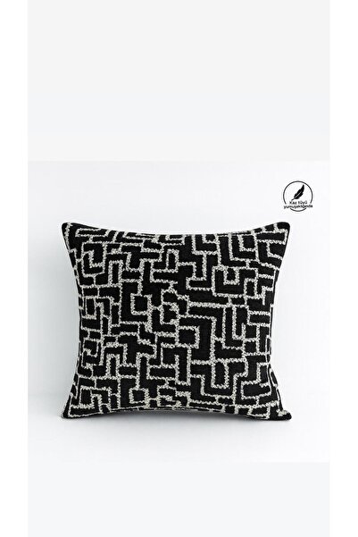 M&Z Home Living Patara Premium Kırlent - Siyah - Formunu Koruyan Mikrojel Dol...