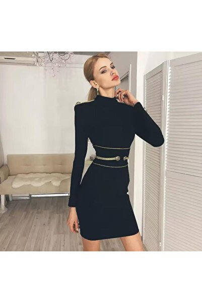 Zaghou Bodycon Bandage Dress with Long Sleeves