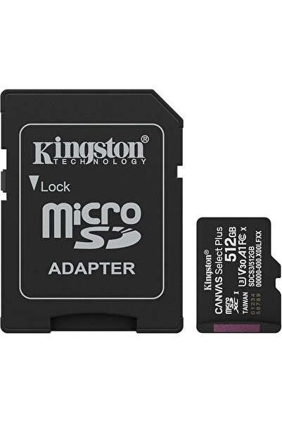 Kingston MicroSD karta 512GB Canvas Select Plus, s SD adaptérem, Class 10, UH...
