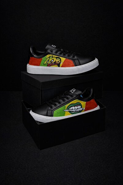 Conceptoo Custom Custom El Çizimi Sneaker-Bob Marley Tasarım Ayakkabı