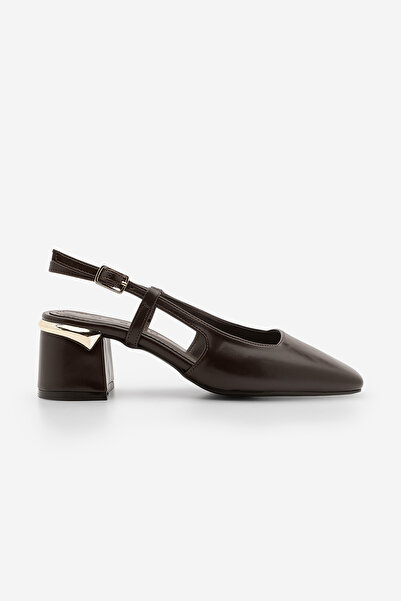 Marjin Γόβες με ψηλό τακούνι - Καφέ - Μεσαία τακούνια (5-9 cm)