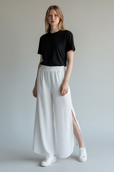 rlt relax time Παντελόνι - Λευκό - Oversize