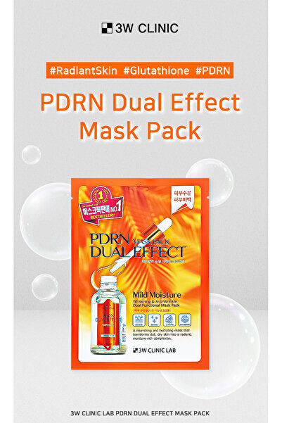 3W CLINIC قناع PDRN ثنائي التأثير × 10 قطع