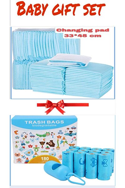 Timoo Combo Baby Gift 100 Pcs small Disposable Changing Pad,180 Count scented...