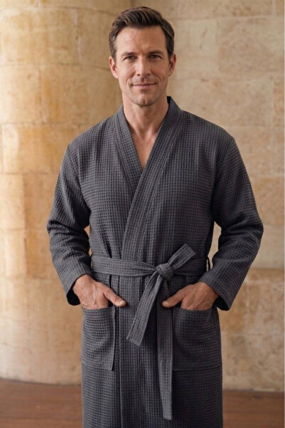 Motif Mağaza Μπουρνούζι - Γκρι - Απλό