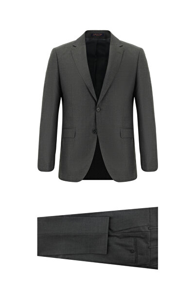 Abdullah Kiğılı 7 Drop Slim Fit Dar Kesim Yünlü Takım Elbise