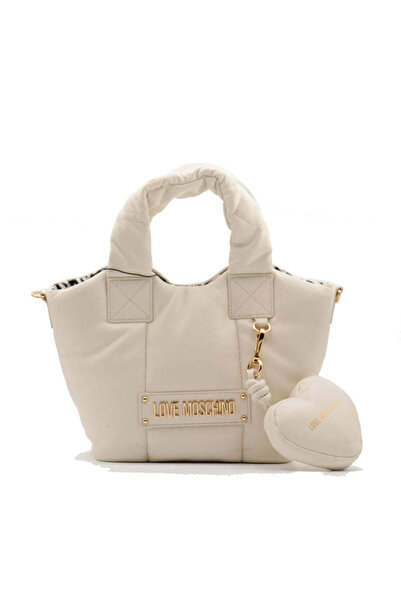 Love Moschino Women's Knitted Woven and Leather Mixed Pattern Metal Logo Wide...