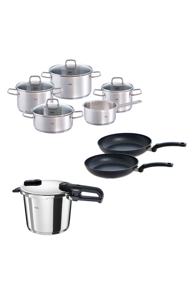 Fissler Vitaquick Edition 6 Litre Düdüklü Tencere + Viseo Tencere ve Tava Seti