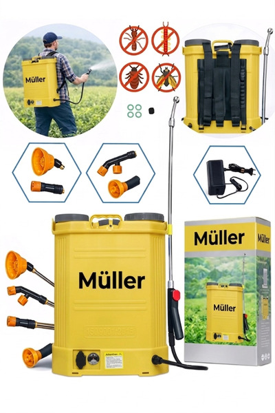 Pro Müller Alman Profesyonel 16 Lt Şarjlı Sırt Tipi İlaç Pompası Akülü Şarjlı...