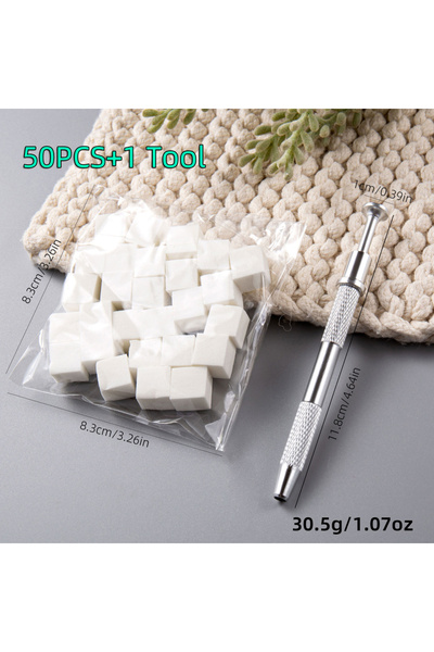Choice3 50pcs 50Pcs Mini Cube Nail Art Sponge Set Gradient Nail Brushes Gel P...