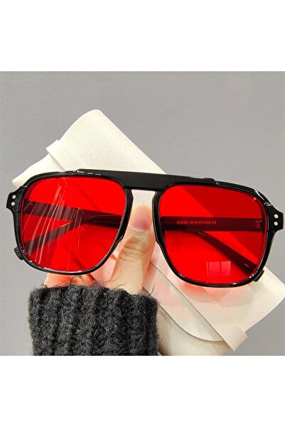 Choice4 694-c5 Black-red KAMMPT Candy Color Oversized INS Sunglasses for Wome...
