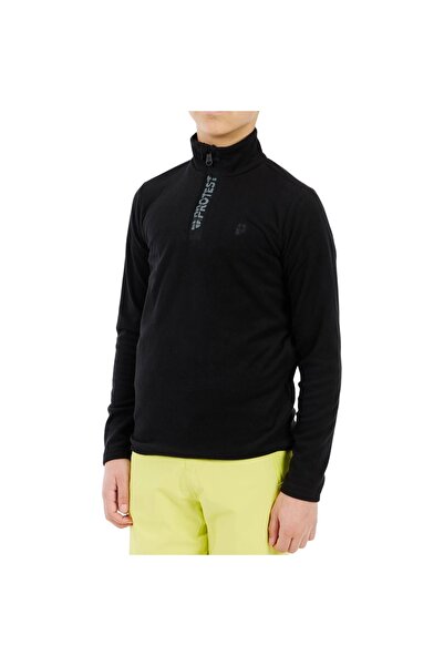 PROTEST REPERFECTY JR 1/4 ZIP K ACTIVE TOP Πραγματικό Μαύρο