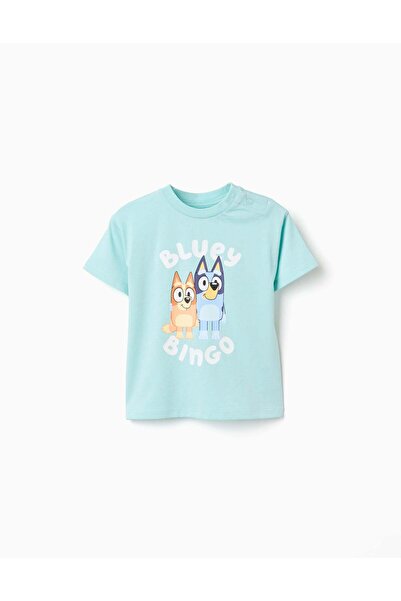 Ziddy Cotton T-Shirt With Bluey And Print For Babies And Children, Blue