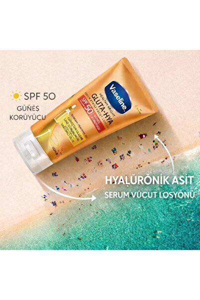 vaselin Vaseline Gluta-Hya Serum Etkili Vücut Losyonu Güneş Koruyucu 150 ml S...