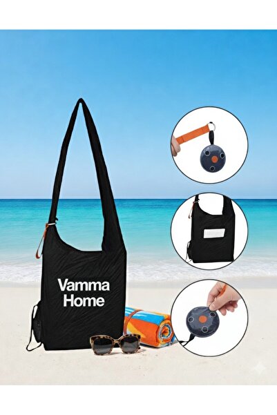 Vamma Home 2 ADET Makaralı Alışveriş Sahil Plaj Havuz Çantası Kolay Pratik Ka...