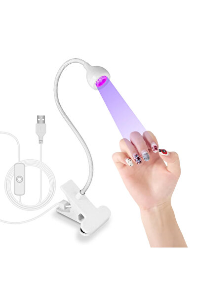 Choice1 DUTRIEUX White Quick-Drying Nail Lamp Usb Clip Desk Lamp 360 Degree f...