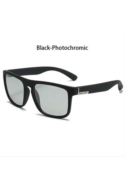 choice2 BlackPhotochromic Photochromic Polarized Square Vintage Sunglasses Me...