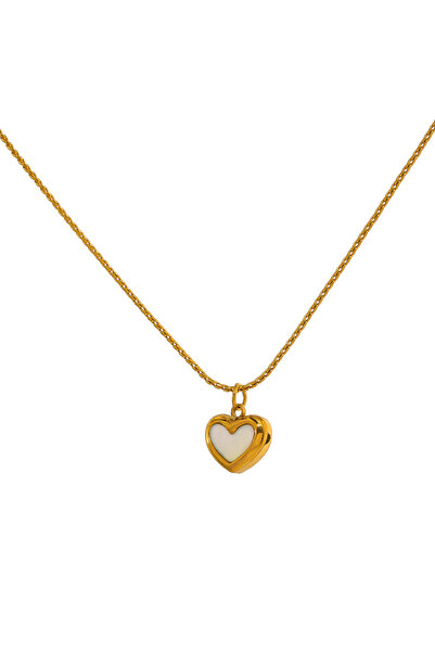 Choice1 1508 Necklace Gold Yhpup Cute Heart Natural Shell Pendant Necklace 18...